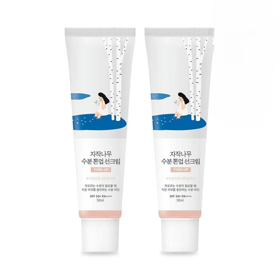 ROUND LAB Birch Juice Moisturizing Tone Up Sun Cream 50mL 1+1 Special Set