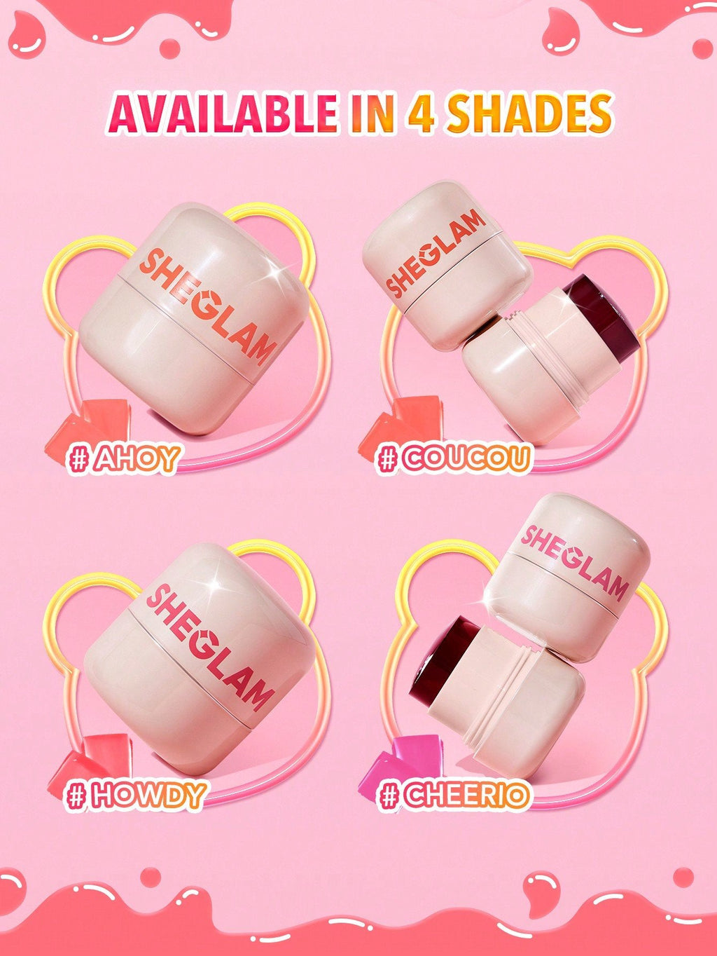 SHEGLAM Jelly-Licious Hydrating Lip & Blush Tint – Howdy