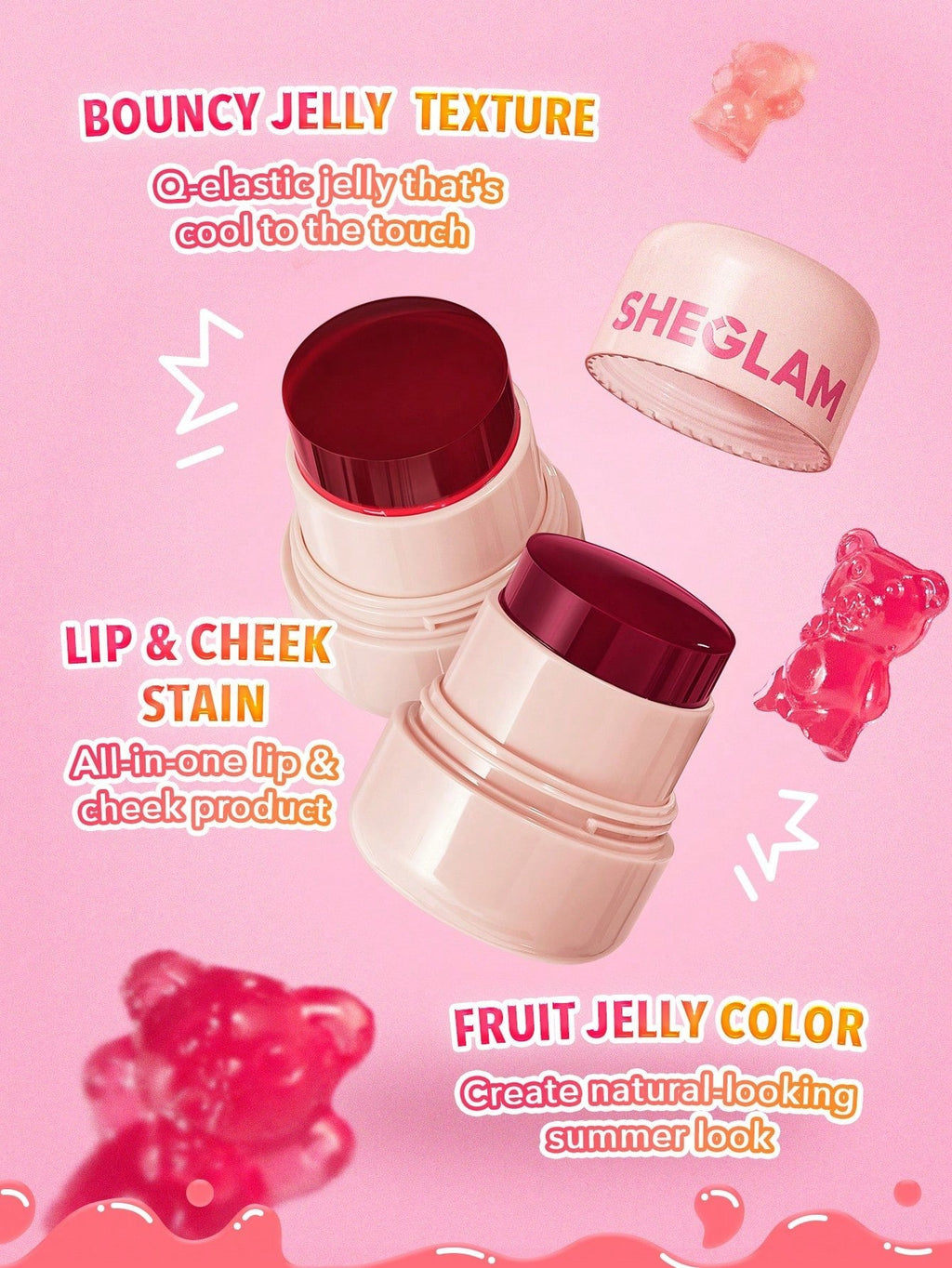 SHEGLAM Jelly-Licious Hydrating Lip & Blush Tint – Howdy