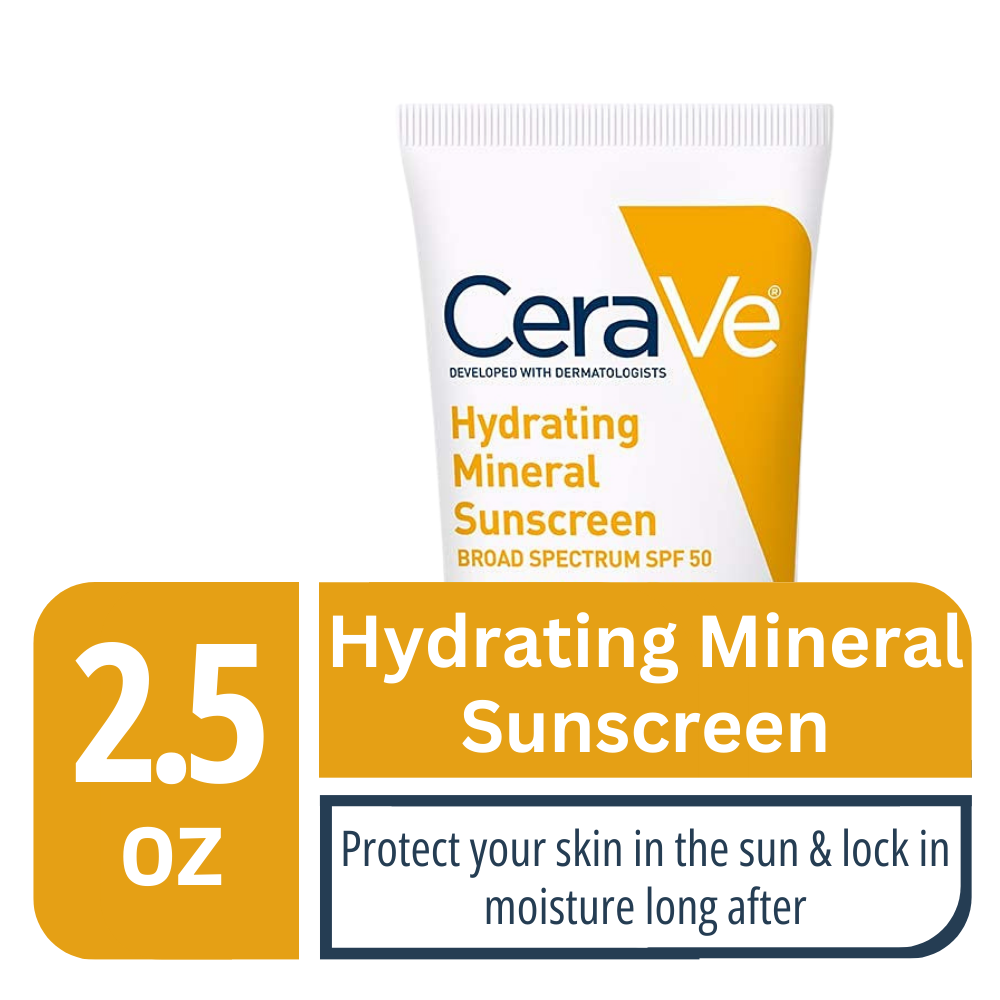 Cerave Hydrating Mineral Sunscreen SPF 50 Face Lotion