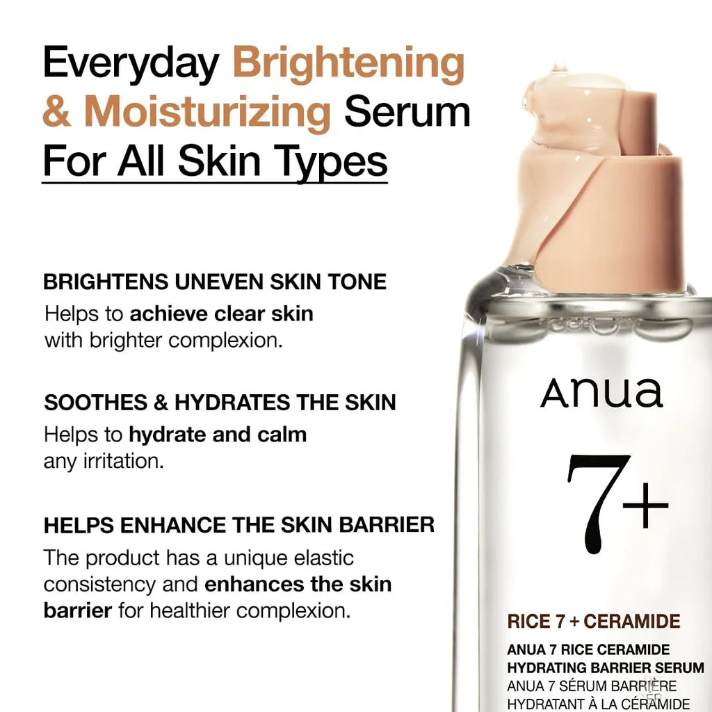 Anua 7+ Rice Ceramide Hydrating Barrier Serum