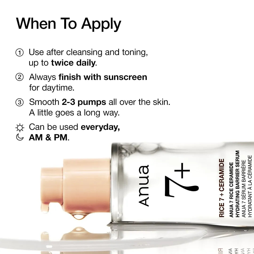 Anua 7+ Rice Ceramide Hydrating Barrier Serum