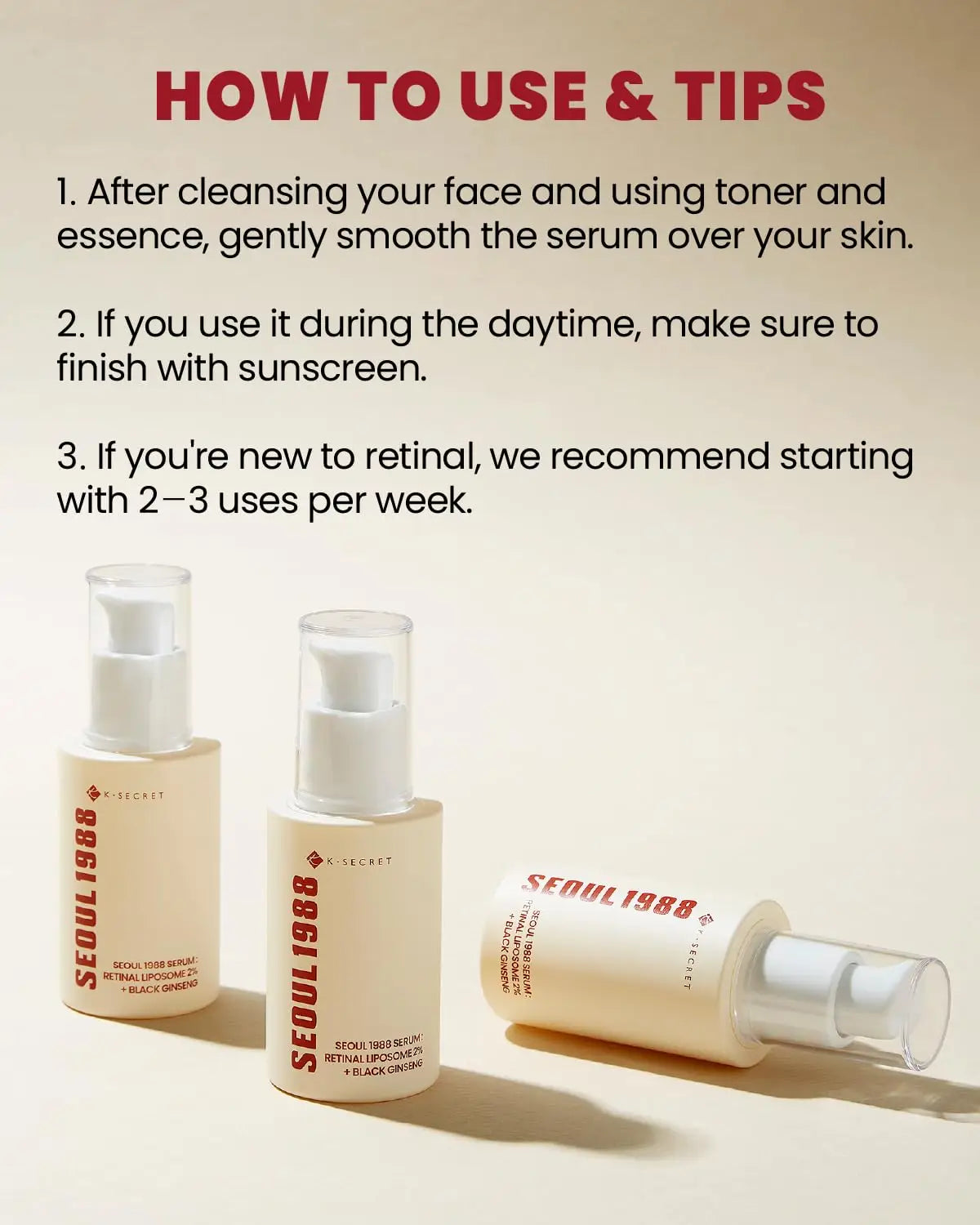 KSECRET | SEOUL 1988 Serum : Retinal Liposome 2% + Black Gingeng
