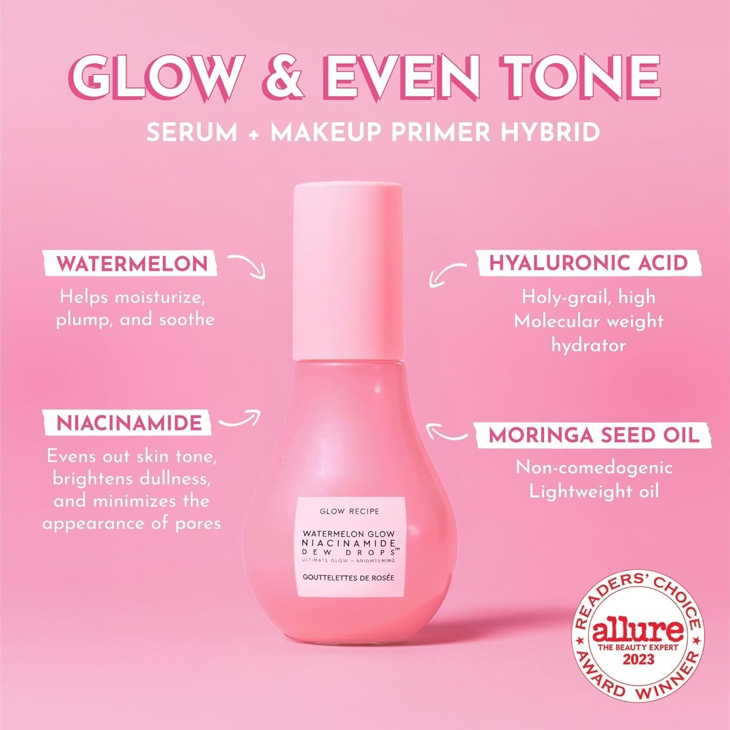 Glow Recipe watermelon glow niacinamide dew drops